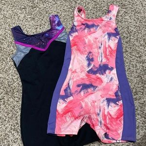 Girls gymnastics leotards set of 2